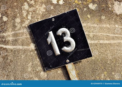 number thirteen sign stock photo image  geometric