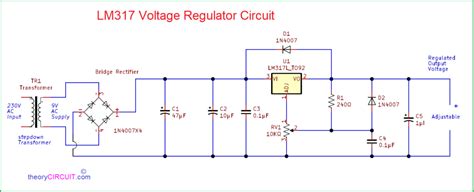 variable lm voltage regulator circuit
