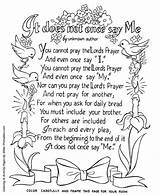 Prayer Coloring Pages Lords Lord Bible Children Printables Kids Adult Bedtime Praying Colouring Clipart Adults Childrens Activities Verse Ages School sketch template
