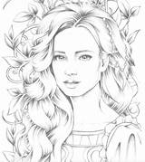 Coloring Etsy Pages Fairy Adult Poland Queens sketch template