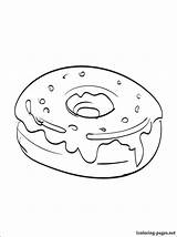 Donut Coloring Pages Line Getdrawings Drawing Donuts sketch template