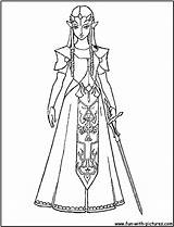 Zelda Twilight Princesse Printable Colouring Coloringtop Princesa Colorier Lineart Young sketch template