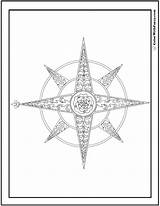 Compass Rose Coloring Pages Printable Sheet Fleur Lys Color Pdf Printabletemplates Printables Colorwithfuzzy sketch template