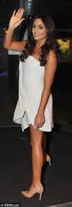 Nadia Forde Wears Layered Asymmetric Dress And Nude Heels Daily Mail