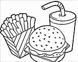 Coloring French Fries Pages Mcdonalds Printable Getcolorings Color sketch template