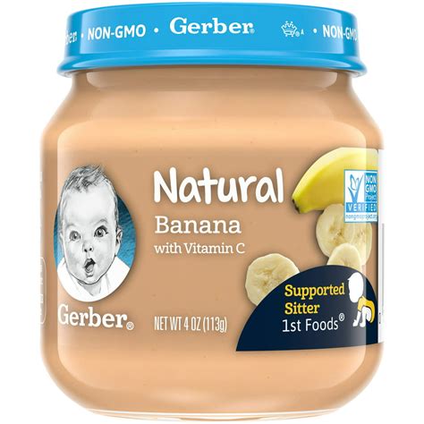gerber st foods natural banana baby food  oz jar walmartcom