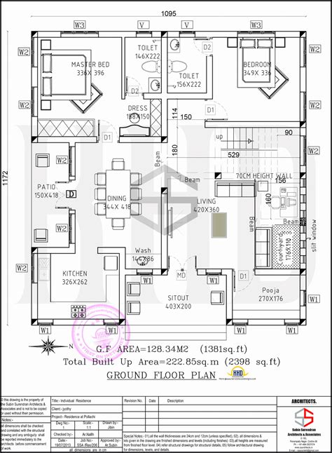 floor plan  elevation   sq ft contemporary villa home kerala plans