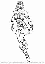 Wonder Woman Draw Drawing Injustice Outline Among Step Gods Logo Tutorials Getdrawings sketch template