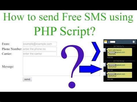 send  sms  php  source code youtube