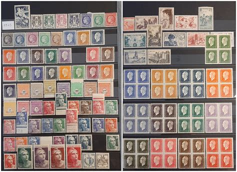 french stamps   complete year  mint condition