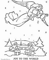 Coloring Christmas Pages Story Christian Angel Angels Printable Kids Religious Colouring Gif Raisingourkids Bible Printables Printing Help Library Clipart Choose sketch template