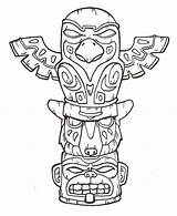 Totem Poles Totems Tattoo Tiki Zeichnungen Kidsplaycolor Colornimbus Indianer Getcolorings Salvato sketch template