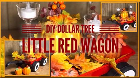 diy dollar tree  red wagon centerpiece vintage