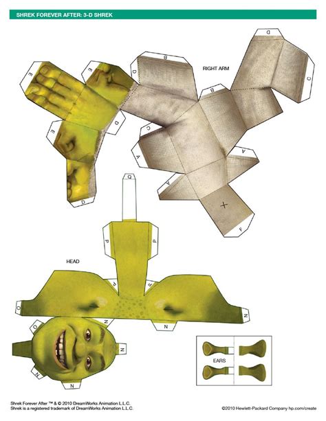 shrek papercraft papercraft