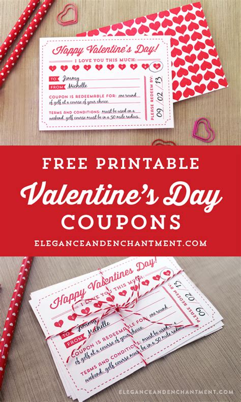 valentines day coupon  printable