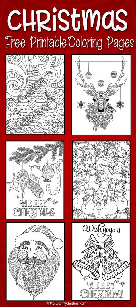 printable christmas coloring pages comfy christmas