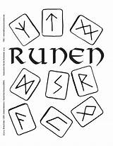 Pagan Luv Lrn Runen sketch template