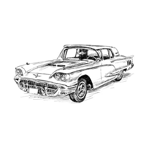 antique ford thunderbird car ford thunderbird  shirt teepublic