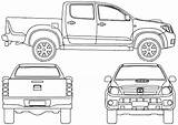 Toyota Hilux Cab Blueprints Twin 2007 Pickup Blueprint Truck Pick Car Pages Coloring Drawing Carblueprints Info Inspection Checklist Sketch Drawings sketch template