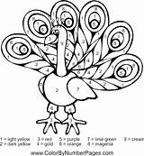 Peacock Number Color Coloring Pages Bird Feather Printable Animal Adult Kids Print Drawing Numbers Peacocks Colouring Fall Getdrawings Getcolorings Sheets sketch template