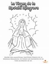 Para Colorear Milagrosa Medalla Virgen La Dibujo Dibujos Saints Crafts Kids sketch template