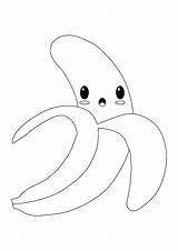 Banane Coloring1 Dessiner sketch template