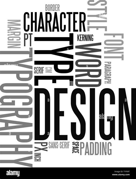 design  typography background black  white words stock vector