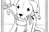 Puppy Christmas Coloring Pages Cute Color Getcolorings Colo Getdrawings Printable sketch template
