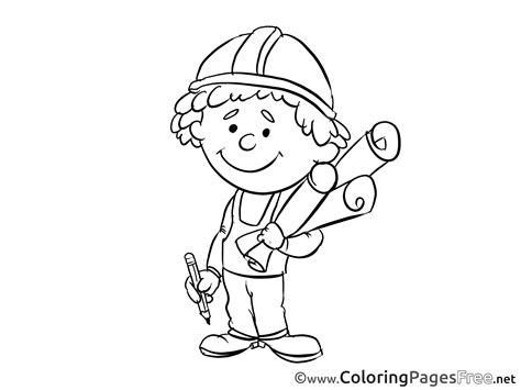 children  coloring pages engineer