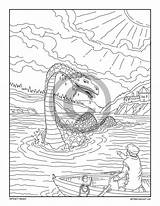 Ness Loch Monster Coloring Printable Pages Getcolorings Similar Items Getdrawings Color sketch template