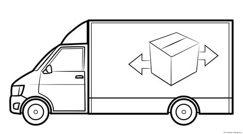 delivery truck coloring page  art illustrations