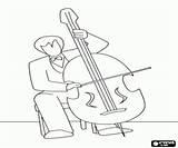 Wiolonczela Muzyk Cello Muzikant Musicista Violoncello Banen Kleurplaten Mestieri Kolorowanka Reżyser Filmowi sketch template