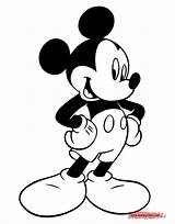 Mickey Hands Mouse Hips Coloring Standing Pages Disneyclips Misc Funstuff sketch template