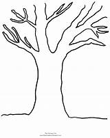 Tree Coloring Pages Leaves Trees Roots Winter Kids Printable Fall Coloriage Without Drawing Arbre Template Imprimer Simple Dessin Color Bare sketch template