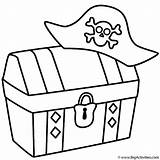 Treasure Pirate Chest Hat Coloring Drawing Pirates Clip Clipart Outline Box Pages Gif Chests Jolly Roger Flag Drawings Getdrawings Bigactivities sketch template