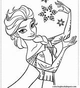 Elsa Coloring Pages Disney Princess Frozen Getcolorings Printable sketch template