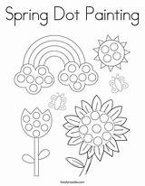 Dot Spring Painting Coloring Visit sketch template