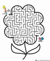 Maze Mazes Doolhof Labirinto Coloring Labyrinths Lente Labyrinthe Printactivities Labirinti Puzzel Labirint Primavera Puzzels Bloem Strani Outs Giochi Puzzle Autistic sketch template