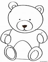 Teddy Bear Coloring Pages Drawing Colouring Printable Print Kids Simple Outline Kid Baby Color Bears Template Sleeping Clipart Book Paper sketch template