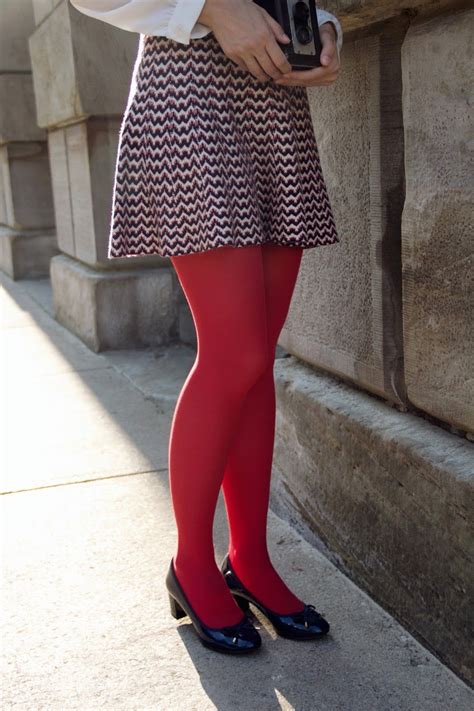 1960 s inspired fall lookbook carolina pinglo red pantyhose nylons