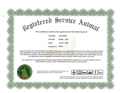 emotional support dog certificate template williamson gaus
