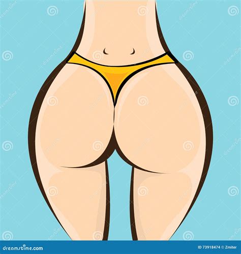 Woman Big Booty Vector Girl In Bikini Stock Vector Illustration Of