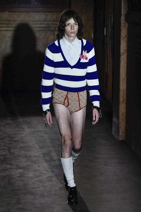 Men’s Tighty Whities Underwear At Gucci Spring 2019 Vogue