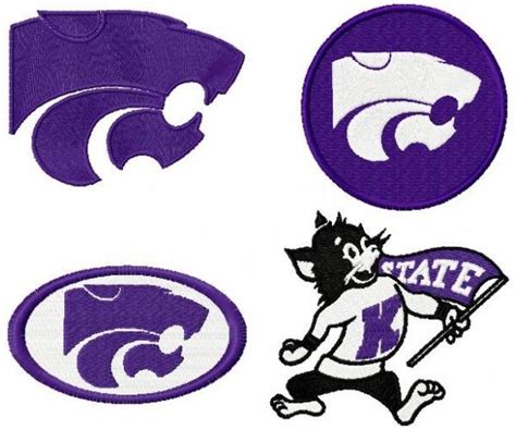 kansas state wildcats logo machine embroidery design  instant