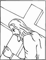 Kreuz Tragen Ausmalbild Testament Kreuzigung Ausmalen Zum Ostern Auferstehung sketch template