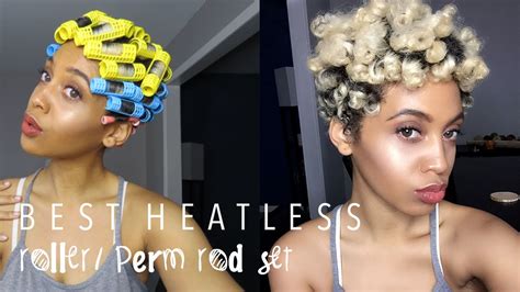 Best Heatless Roller Set Perm Rod Set On 4c Natural Hair