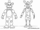 Freddy Coloring Foxy Fnaf Pages Golden Printable Nights Five Toy Bonnie Funtime Nightmare Chica Freddys Print Color Bear Getcolorings Find sketch template
