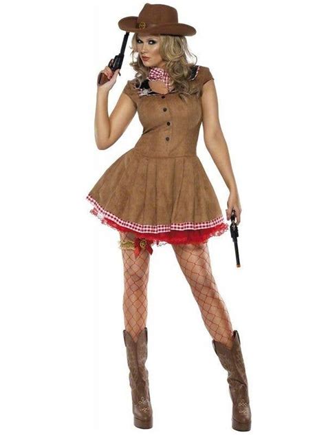 Sexy Brown Short Womens Cowgirl Costume Womens Cowgirl Costume