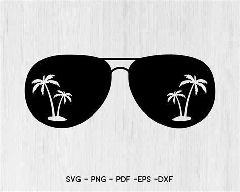 sunglasses with palm trees svg beach summer svg svg files etsy