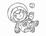 Boy Astronaut Coloring Coloringcrew Space sketch template